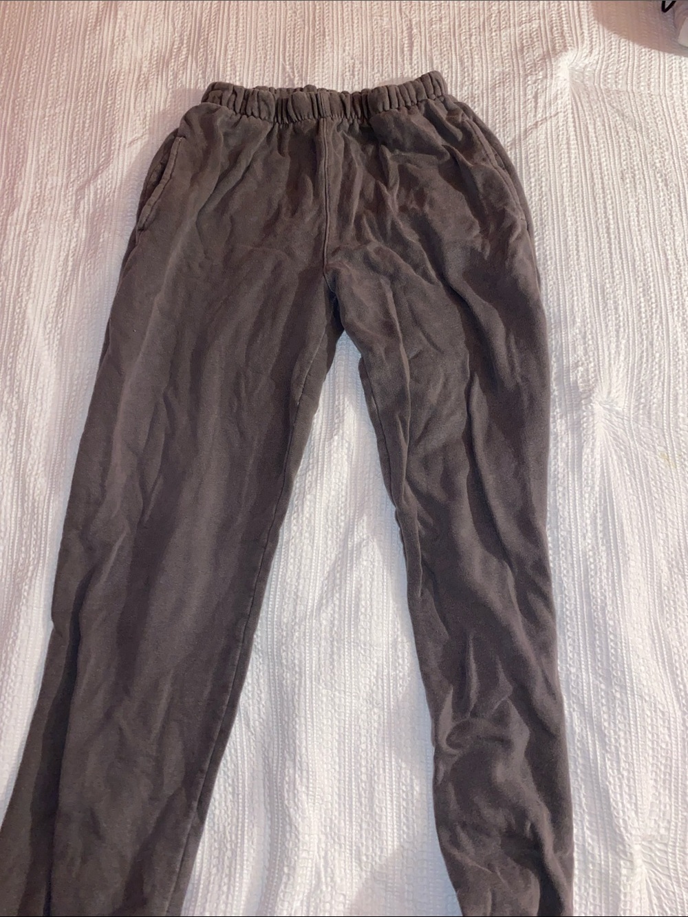 Brandy Melville Dark Gray Elastic-Waist Joggers